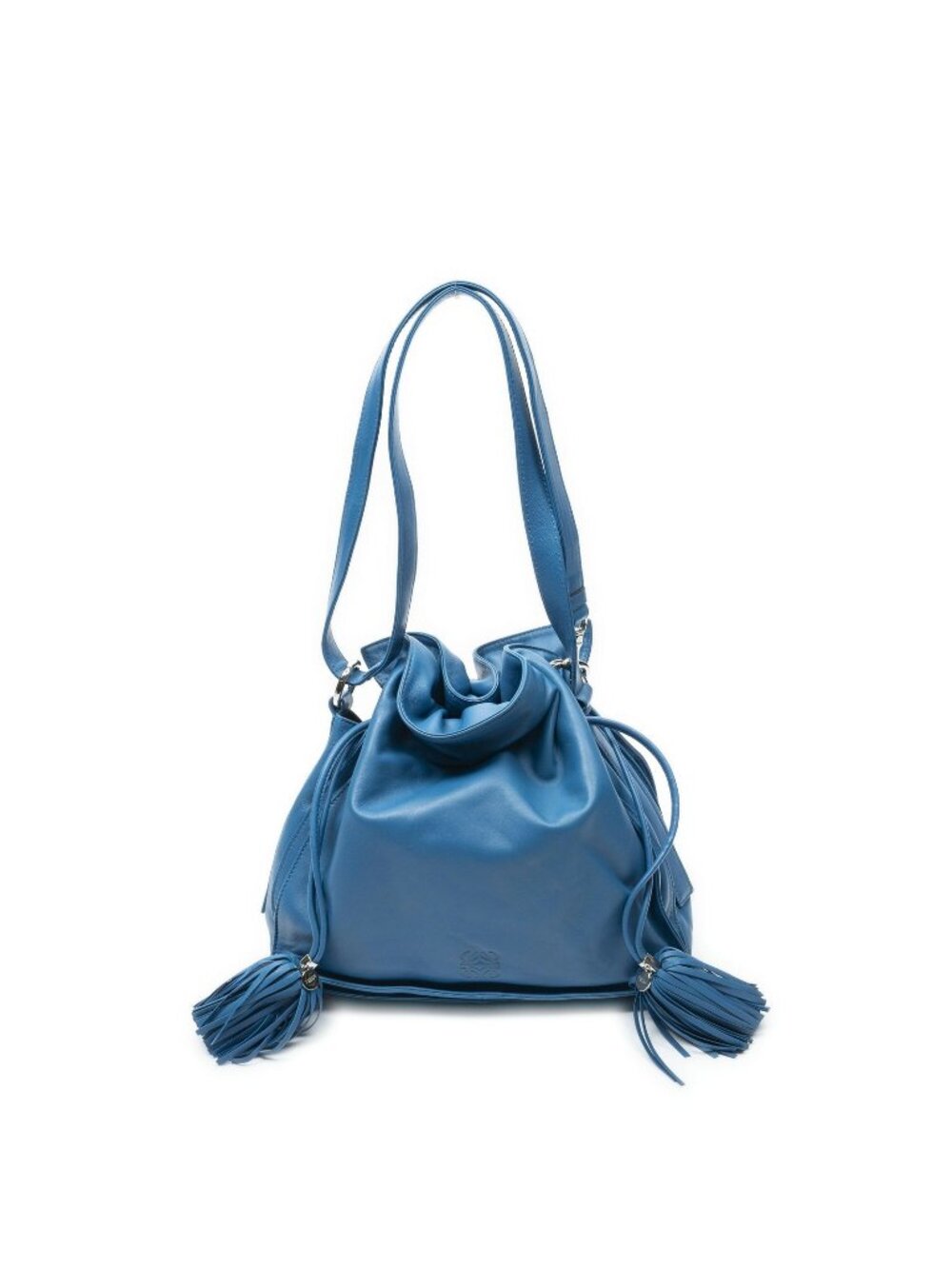 Loewe Tassel Flamenco Blue Grain Calfskin Leather